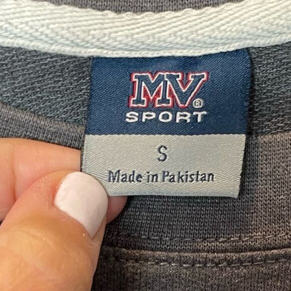 MV Sport Coffee Lead Love Repeat Oversized Sweatshirt Small Gray Cotton Blend - Picture 4 of 7